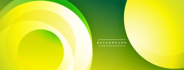 Soyut yeşil katmanlar dinamik dairesel tasarım yaratır. Yumuşak gradyanlar modern görsel cazibe sunar. Basit, temiz bir arkaplan.