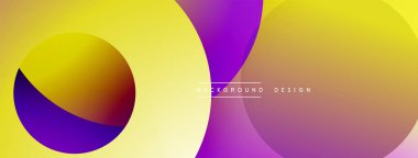 Soyut sıvı şekiller, canlı renklerin karışımı. Sarı, mor renkler dinamik görsel efekt yaratır. Modern tasarım ögesi.