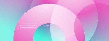 Soyut sıvı şekilleri örtüşür, parlak pembe ve mavi renkler yaratır. Modern tasarım dinamik hareket ve pürüzsüz geçişler öneriyor.