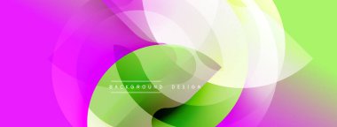 Soyut enerjik tasarım. Akan şekiller, pembe, yeşil renkler dinamik görsel deneyimler yaratır. Modern arkaplan dokusu.