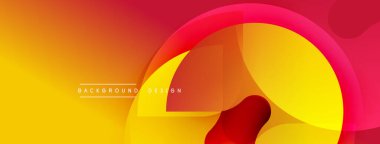 Soyut eğim arkaplanı. Üst üste binen şekiller dinamik görsel efekt yaratır. Sıcak renkler kompozisyona hakim. Modern tasarım ögesi.