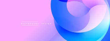 Soyut sıvı şekilleri, pembe mor gradyan, mavi kaplama. Arka planlar ve sunumlar için modern tasarım öğesi. Düz eğriler, dinamik bileşim.