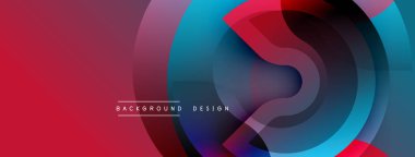 Soyut akışkan şekiller, canlı renkler, dinamik kompozisyon. Kırmızı, mavi gradyanlar modern arkaplan tasarımı yaratır. Yumuşak geçişler, katmanlı elementler.