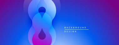 Soyut sıvı şekilleri, canlı mavi mor gradyan. Modern tasarım ögesi, dijital projeler için uygun arka plan. Minimalist estetik.