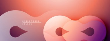 Soyut arkaplan özellikleri üst üste biniyor. Renkler pembeden mora kadar değişiyor, modern tasarım yaratıyor. Minimalist estetik.