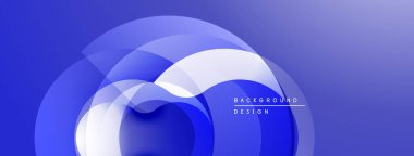 Soyut mavi katmanlar dinamik görsel efekt yaratır. Eğim gölgeleri derinlik ve modern tasarım unsurları sunar.