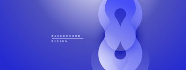 Soyut mavi tasarım katmanlı akış şekilleri içerir. Gradyan derinlik yaratır, modern estetik. Metin arkaplan tasarımı okur.
