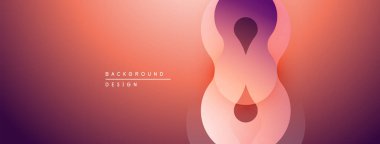Soyut eğim arkaplanı. Pembe, mor renkler düzgün bir şekilde harmanlanır. Merkezi figür sonsuzluk sembolüne ya da sekiz numaraya benzer. Modern tasarım ögesi.
