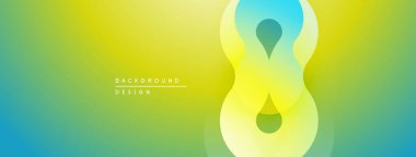 Soyut eğim arkaplanı. Sarı, yeşil, mavi renkler düzgün bir şekilde harmanlanır. Modern tasarım akış şekilleri, dinamik bileşim.