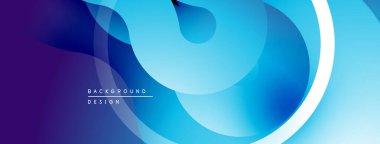 Soyut sıvı şekilleri, mavi mor gradyanlar. Modern tasarım, pürüzsüz geçişler, dinamik kompozisyon. Projeler için arkaplan ögesi.