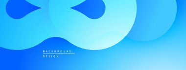 Soyut mavi arkaplan. Üst üste binen şekiller dinamik değişim etkisi yaratır. Sancaklar ve web siteleri için modern tasarım uygun.