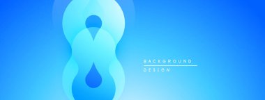 Soyut mavi arkaplan, akan şekiller, su damlası. Sancaklar, başlıklar ve sunumlar için modern tasarım uygun. Gradyan etkisi derinlik ekler.