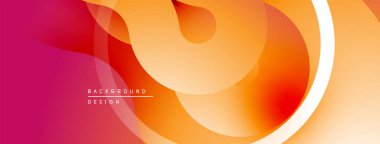 Soyut sıvı şekilleri, canlı gradyanlar. Sıcak renkler tasarıma hükmediyor, modern arkaplan oluşturuyor. Metin arkaplan tasarımı okur.