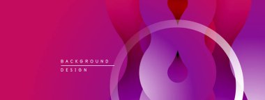 Soyut canlı pembe mor tasarım. Çemberler, sıvı şekiller oluşturarak, damlacık elementi oluşturur. Modern arkaplan dokusu.