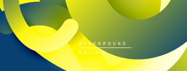 Soyut sıvı şekilleri örtüşür ve canlı renk değişimleri yaratır. Sarılar, maviler, yeşiller pürüzsüzce harmanlanır. Metin arkaplan tasarımı okur.