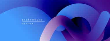 Soyut mavi arkaplan, akan şekiller, gradyanlar. Modern tasarım elementleri dinamik görsel etki yaratır. Metin arkaplan tasarımı okur.