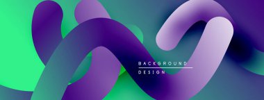 Soyut sıvı şekiller, canlı renklerin karışımı. Modern tasarım, pürüzsüz eğimler dinamik arkaplan yaratır. Minimalist estetik, görsel olarak çekici kompozisyon.