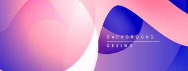 Soyut şekiller pembe ve mor renkleri harmanlıyor. Modern tasarım metin arkaplanı, tasarım içerir. Gradyan renkler dinamik görsel efekt yaratır.