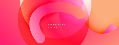 Soyut sıvı şekilleri, canlı pembeler, portakallar dinamik bir zemin oluşturur. Metin arka plan tasarımı okur. Modern, pürüzsüz gradyanlar.