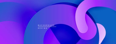 Soyut sıvı şekiller, canlı mor renkler kusursuz bir şekilde harmanlanır. Modern tasarım enerjiyi, hareketi, derinliği çağrıştırıyor. Minimalist estetik.