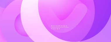 Soyut sıvı şekiller, mor renkler tasarımda baskın. Yumuşak gradyanlar modern, dinamik görsel efekt yaratır. Minimalist estetik.