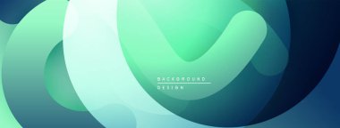 Soyut sıvı şekilleri, deniz mavisi renkleri baskın gelir. Pürüzsüz gradyanlar dinamik arka plan tasarımı yaratır. Minimalist estetik, modern his.