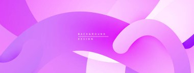 Soyut mor dalgalar akan arka plan yaratır. Yumuşak eğimler, modern tasarım elementleri pürüzsüz geçişler sunar. Minimalist estetik.