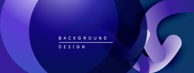 Soyut mavi tasarım, üst üste binen daireler, kıvrımlar. Değişken tonlara sahip modern arkaplan, mevcut metin ögeleri.