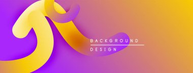 Soyut sıvı şekilleri, canlı gradyan. Turuncu, mor renkler tasarımda baskın. Metin arka plan tasarımı okur. Modern estetik.