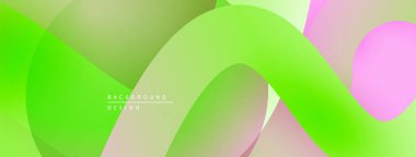Soyut sıvı şekiller, canlı yeşil, pembe renkler. Modern arka plan tasarımı, pürüzsüz gradyanlar, dinamik kompozisyon. Minimalist estetik.