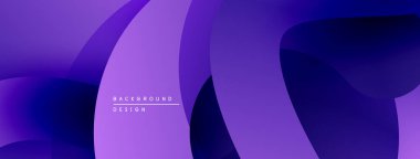 Soyut mor arkaplan. Pürüzsüz akış şekilleri modern tasarım yaratır. Dereceli gölgeler, görsel derinlik ve doku sunar. Minimalist estetik.