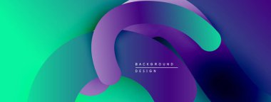 Soyut sıvı şekiller, canlı renklerin karışımı. Turkuaz, mor renkler dinamik arkaplan tasarımı yaratır. Modern, pürüzsüz estetik.