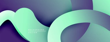 Soyut sıvı şekiller, mor, deniz mavisi renkleri. Modern tasarım, gradyan etkisi, dinamik kompozisyon. Dijital projeler için minimalist arkaplan.