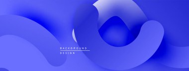 Soyut mavi dalgalar akan arkaplan yaratır. Derinlik, modern tasarım unsurlarının mevcut olduğunu gösteriyor. En küçük metin amacını belirtir.