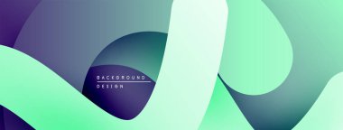 Soyut sıvı şekiller, canlı renklerin karışımı. Modern tasarım, pürüzsüz eğimler dinamik kompozisyon yaratır. Arkaplanda metin ögeleri.