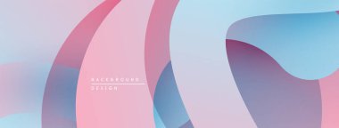 Soyut sıvı şekiller harmanlanır, yumuşak pembeler, maviler, morlar yaratır. Minimalist tasarım modern arkaplan dokusunu öneriyor.