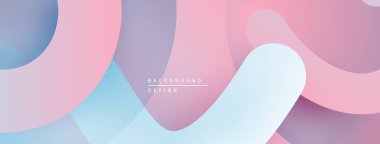Soyut pastel şekiller örtüşür, yumuşak eğimler yaratır. Tasarım hafif kıvrımlar, modern estetik, hafif renkler içerir..