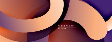 Soyut sıvı şekilleri üst üste binerek sıcak renk değişimleri yaratır. Tasarım turuncu, mor, kahverengi tonlara sahiptir. Modern estetik.