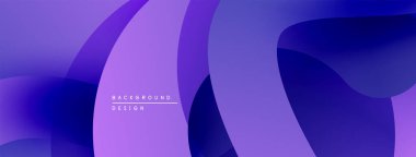 Soyut mor dalgalar, akan şekiller modern arkaplan yaratır. Gradyan renkler düzgün bir şekilde harmanlanarak dinamik görsel doku sunar.