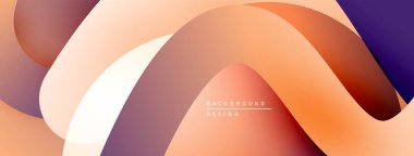 Soyut akışkan şekiller, sıcak renk paleti. Gradyan katmanlar dinamik görsel efekt yaratır. Arka planlar için modern tasarım ögesi.