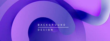 Soyut mor dalgalar dinamik arkaplan yaratır. Metin arka plan tasarımı okur. Minimalist, modern estetik. Düzen eğimleri kompozisyona hakim.