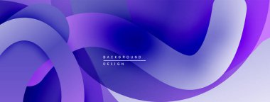 Soyut mor dalgalar, akan şekiller dinamik bir zemin oluşturur. Değişken renklere sahip modern tasarım, mevcut metin ögesi.