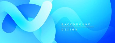 Akışkan şekiller, canlı maviler modern arka plan yaratır. Renkler, hareket ve derinliği gösteriyor. Minimalist tasarım, temiz estetik.