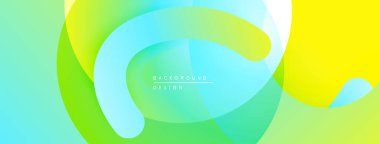 Soyut sıvı şekilleri canlı yeşillikleri, sarıları, mavileri harmanlıyor. Modern tasarım dinamik görsel akış yaratır. Arkaplan metni arkaplan tasarımı okur.