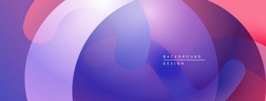 Soyut sıvı şekilleri örtüşür, canlı mor pembe renkler yaratır. Arkaplan ve sunumlar için modern tasarım ögesi.