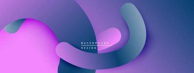 Soyut akışkan şekiller, canlı mor renkler tasarımda baskın. Gradyan renkler dinamik görsel efekt yaratır. Modern arkaplan dokusu.
