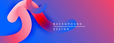 Soyut sıvı şekiller, canlı renklerin karışımı. Gradyan arka plan dinamik görsel efekt yaratır. Projeler için modern tasarım ögesi.