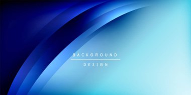 Soyut mavi arkaplan. Düz eğriler, dinamik görsel akış yaratır. Mezuniyet geçişleri derinlik sunuyor, modern estetik. Minimalist tasarım.