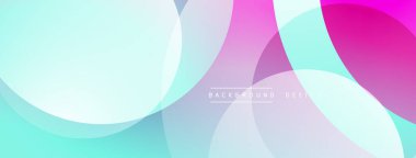 Soyut arkaplan özellikleri üst üste biniyor. Renkler arasında pembe, mavi, mor renkler var. Modern tasarım, basit şekiller, değişim etkisi.