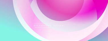 Soyut akışkan şekiller, canlı pembeler, maviler modern arka plan yaratır. Yumuşak eğimler, katmanlı biçimler hareketi, derinliği akla getiriyor..